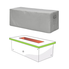 Custom Rectangular Fire Pit Cover - Style 1