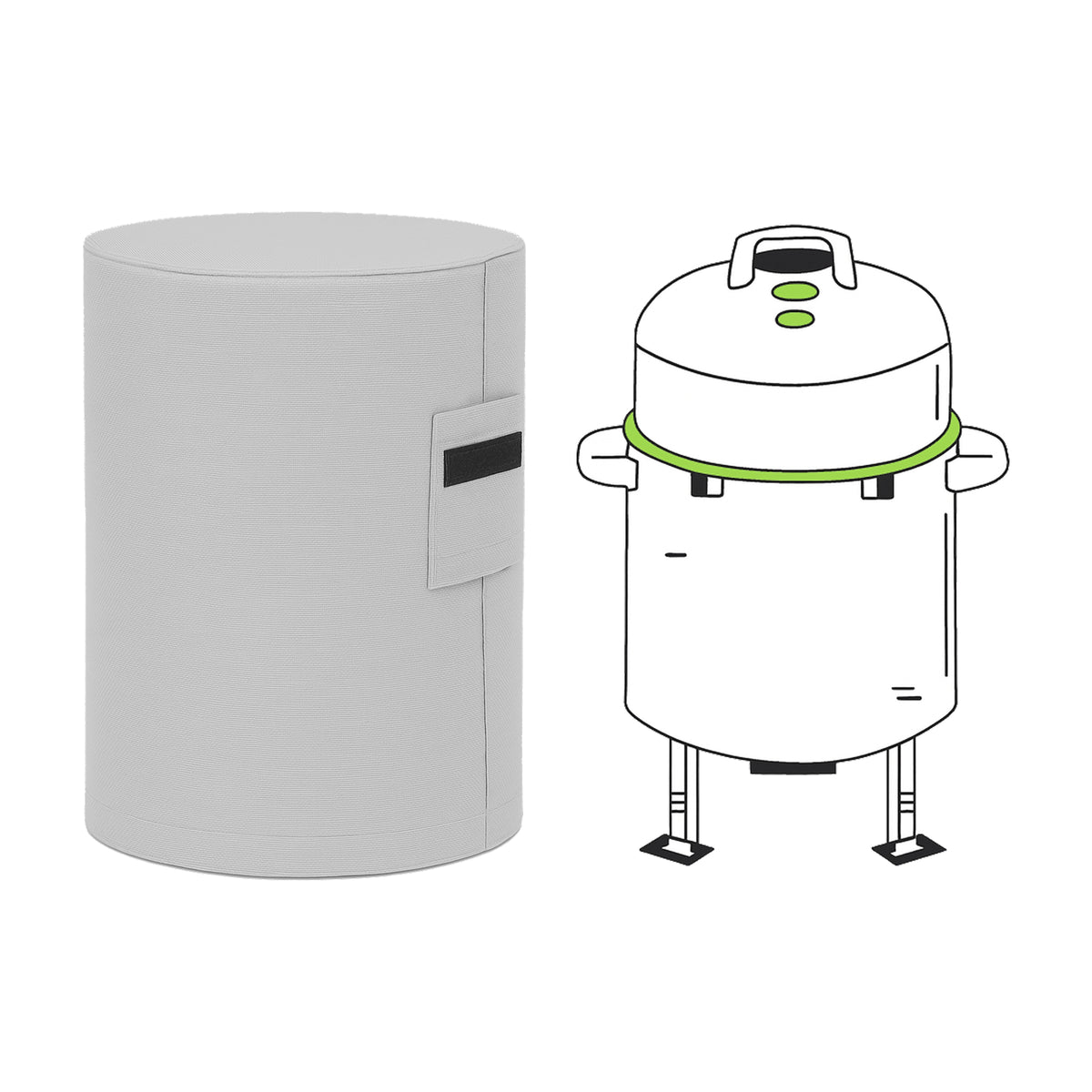 Custom Round Smoker Cover