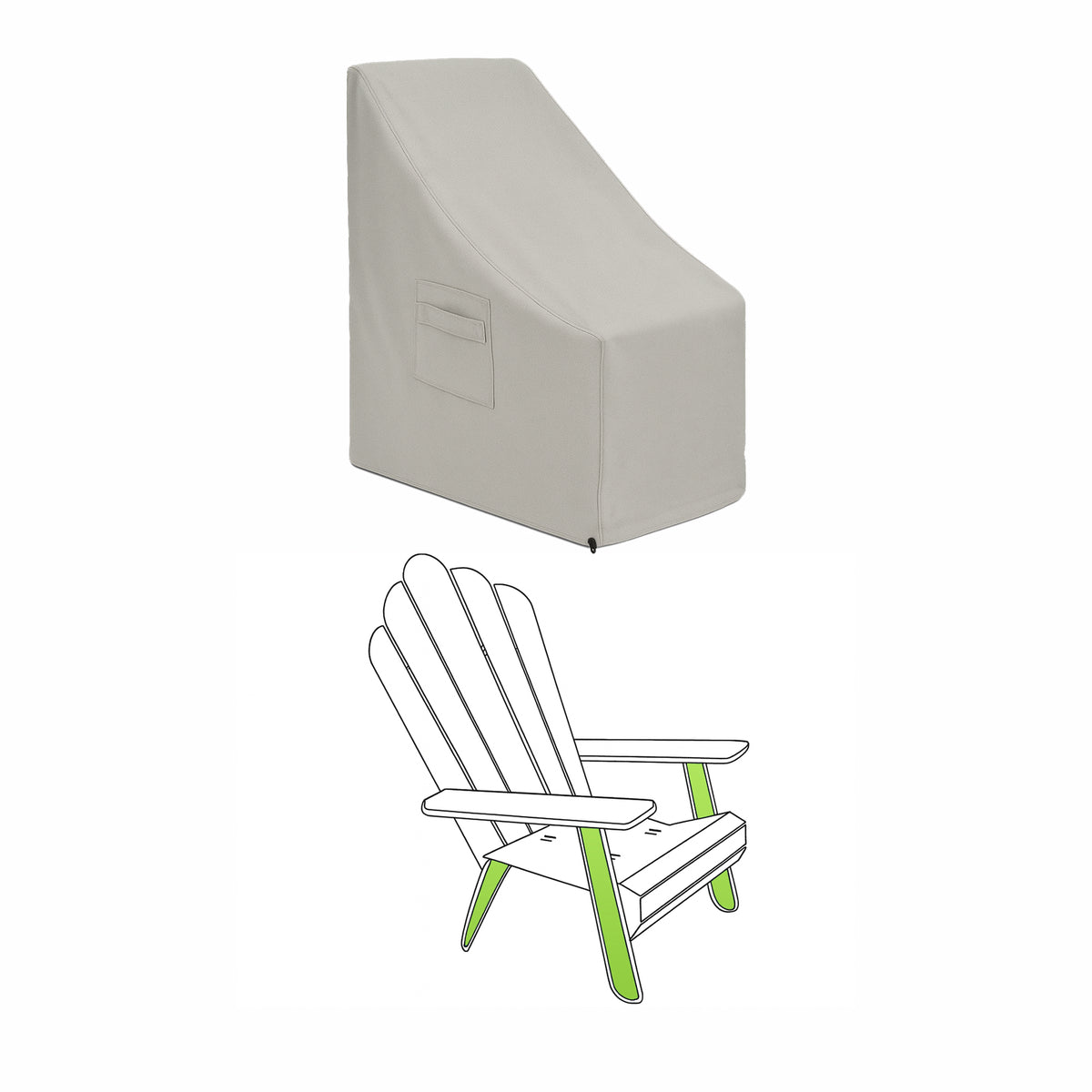 Custom Standard Adirondack Chair Cover
