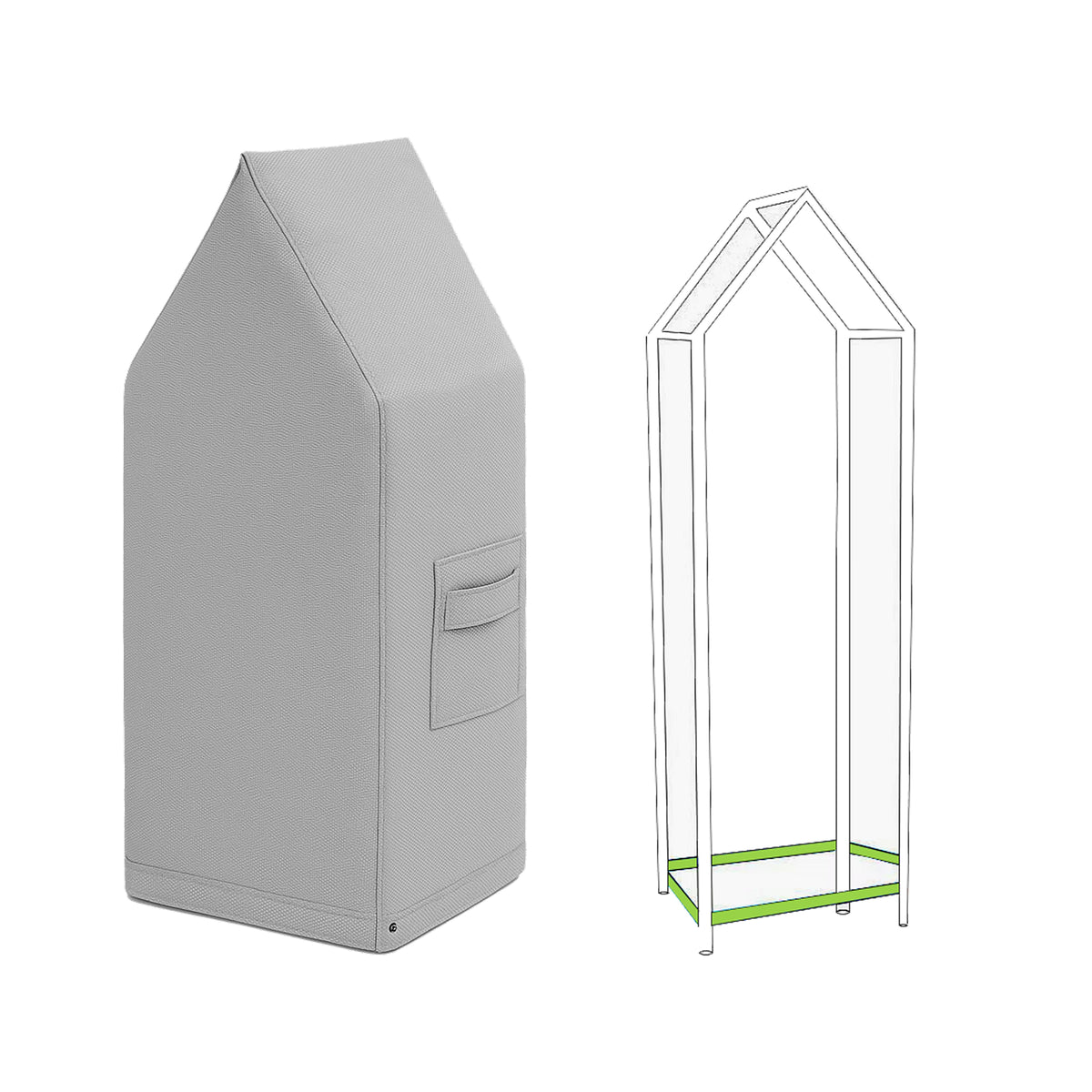 Custom House-Style Firewood Holder Covers