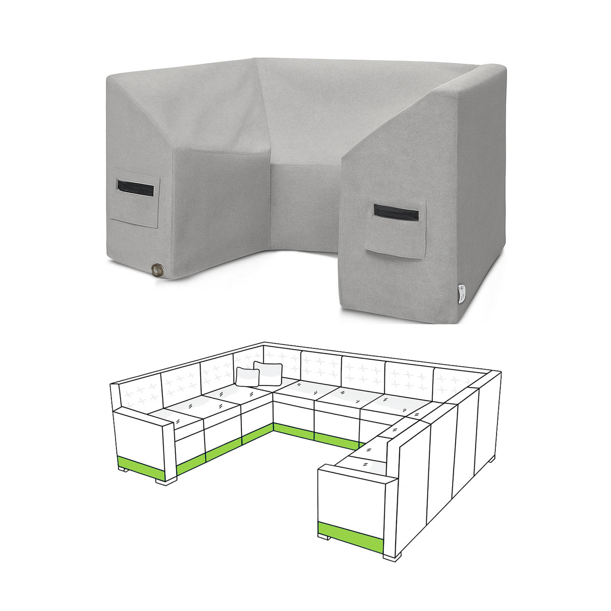 U shaped Couch Covers - Style 3