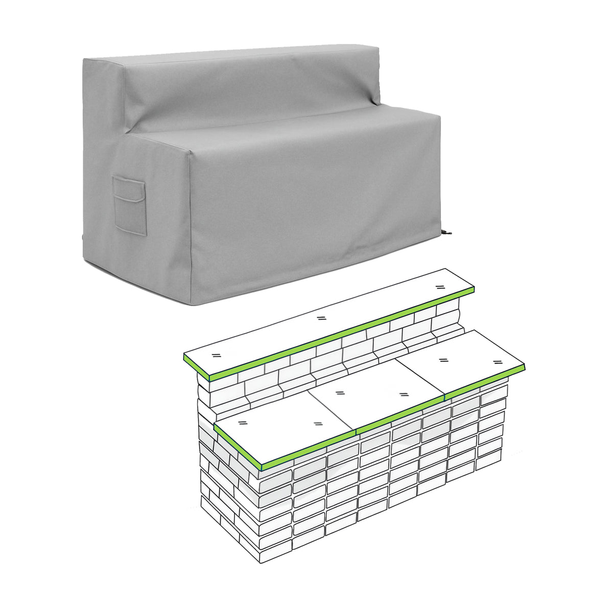Custom Built-in Countertop Bar Island Cover