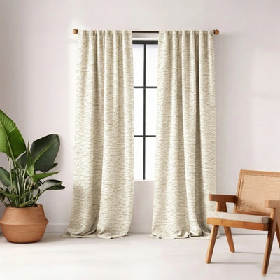 Snow Storm Moon Stone Textured Curtain - Primary image