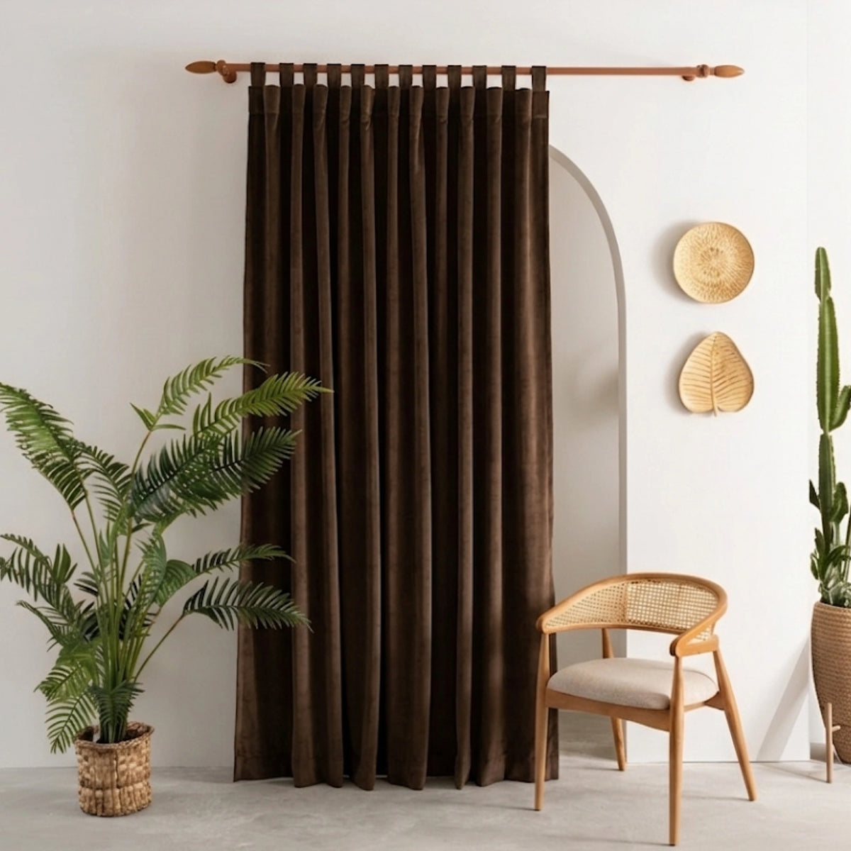 Mushroom Luxury Plush Drape