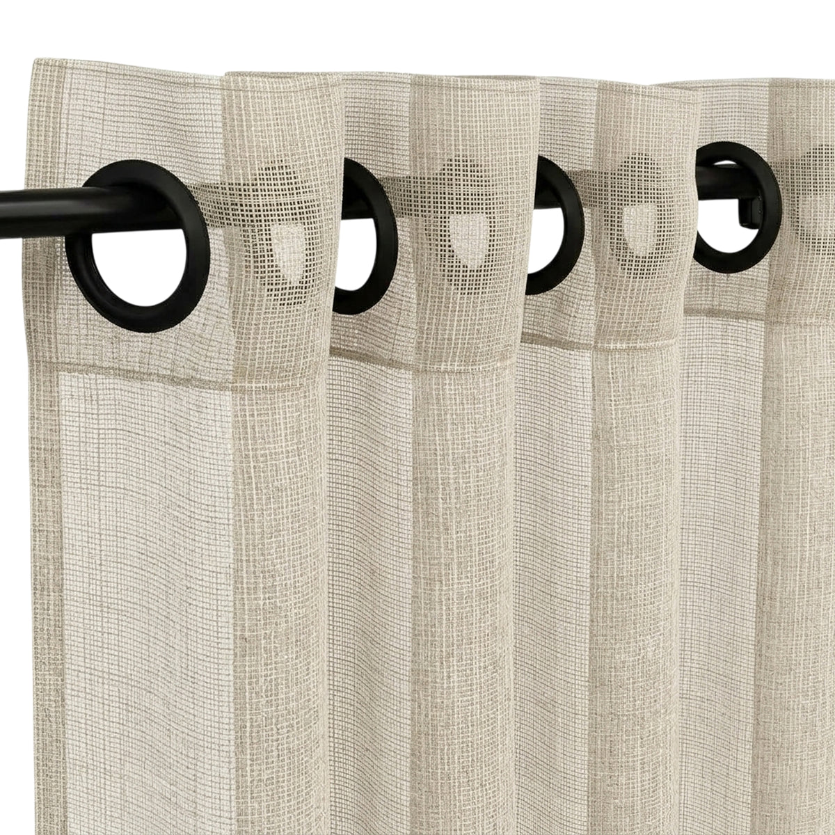 Natural Gridline Crossweave Curtain - view 4