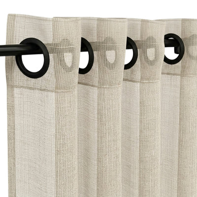 Natural Gridline Crossweave Curtain - alternate view