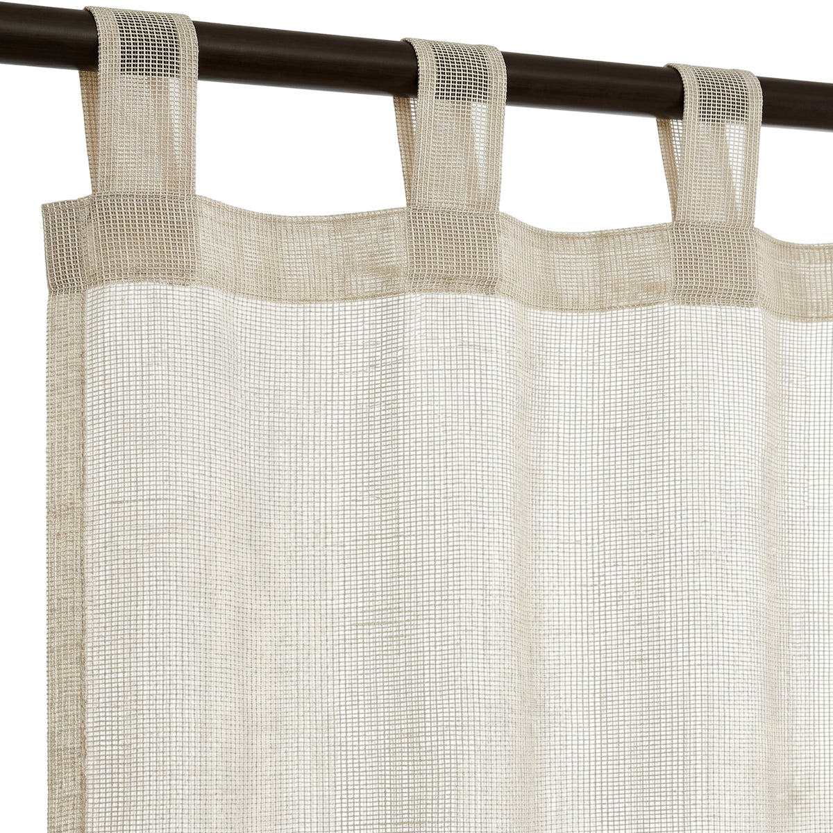 Natural Gridline Crossweave Curtain - view 5