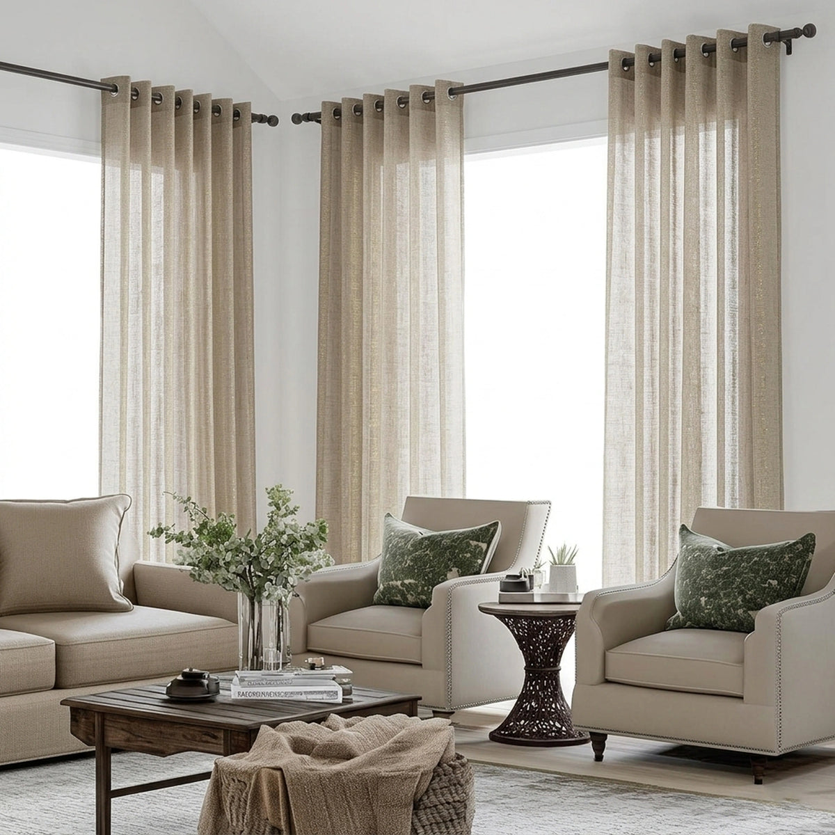 Custom Natural Softlight Curtain
