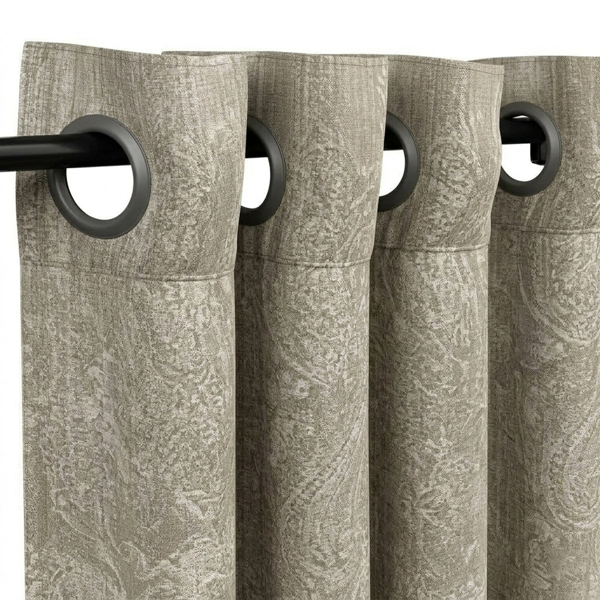 Oat Grandiose Cotton Blend Curtain - view 4