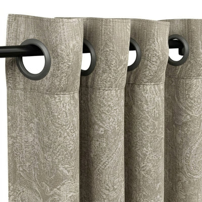 Oat Grandiose Cotton Blend Curtain - alternate view