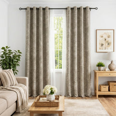 Oat Grandiose Cotton Blend Curtain