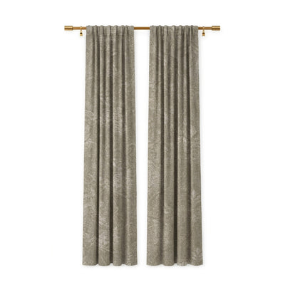 Oat Grandiose Cotton Blend Curtain - Secondary image