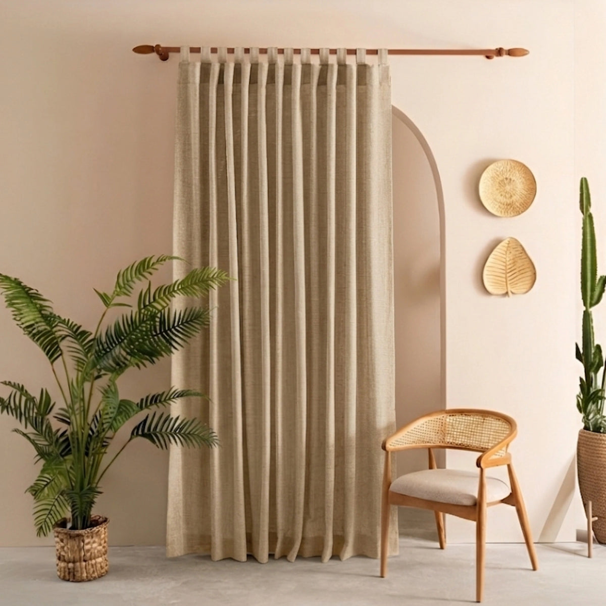 Oatmeal Luxury Plush Drape