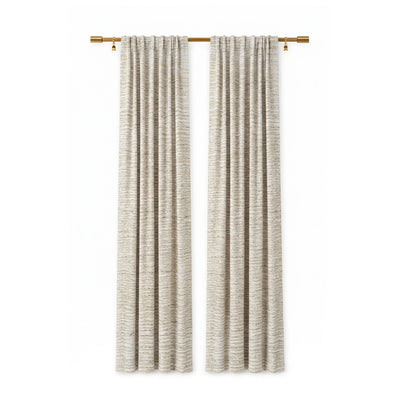 Dreamscape Otmeal Shimmer Curtain - Secondary image