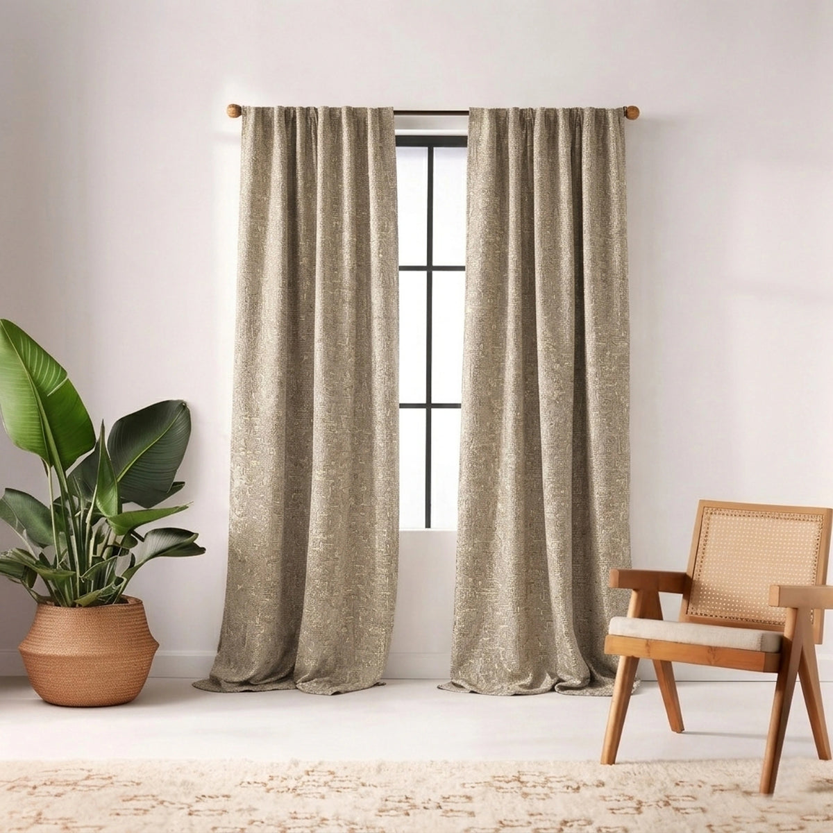 Concert Otter Textured Curtain