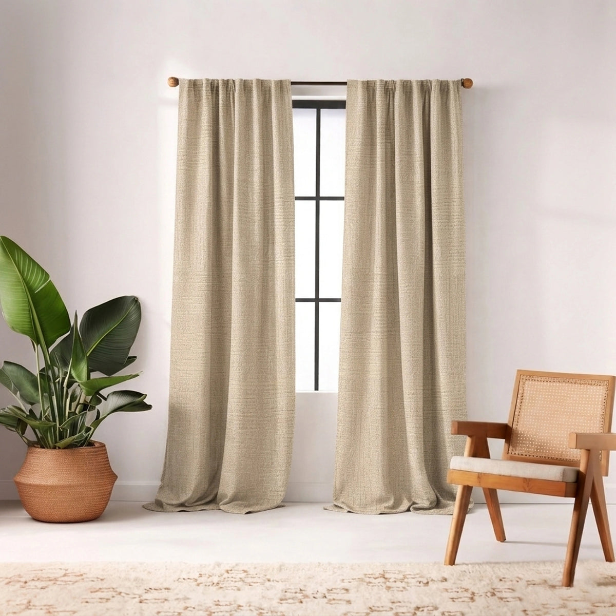 Pixel Otter Textured Curtain