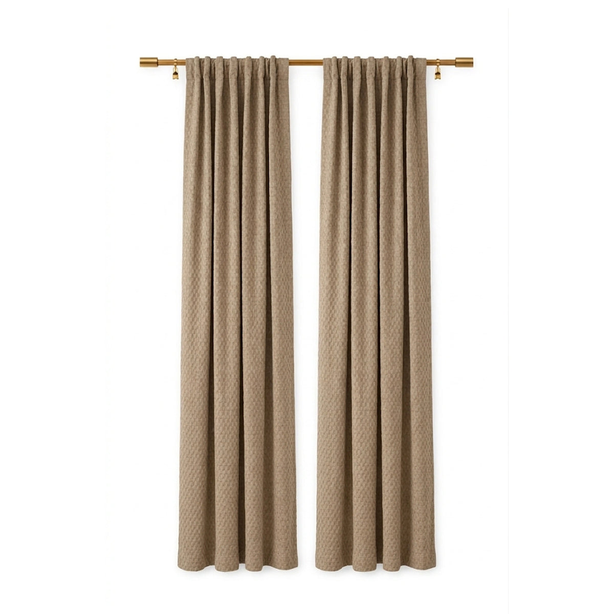 Tessellate Otter Textured Curtain - view 2