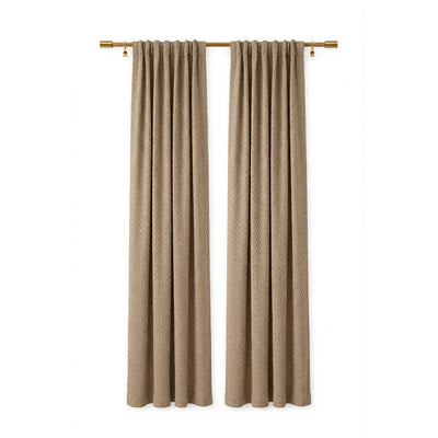 Tessellate Otter Textured Curtain - Secondary image