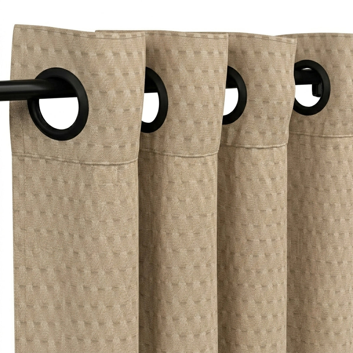 Tessellate Otter Textured Curtain - view 4