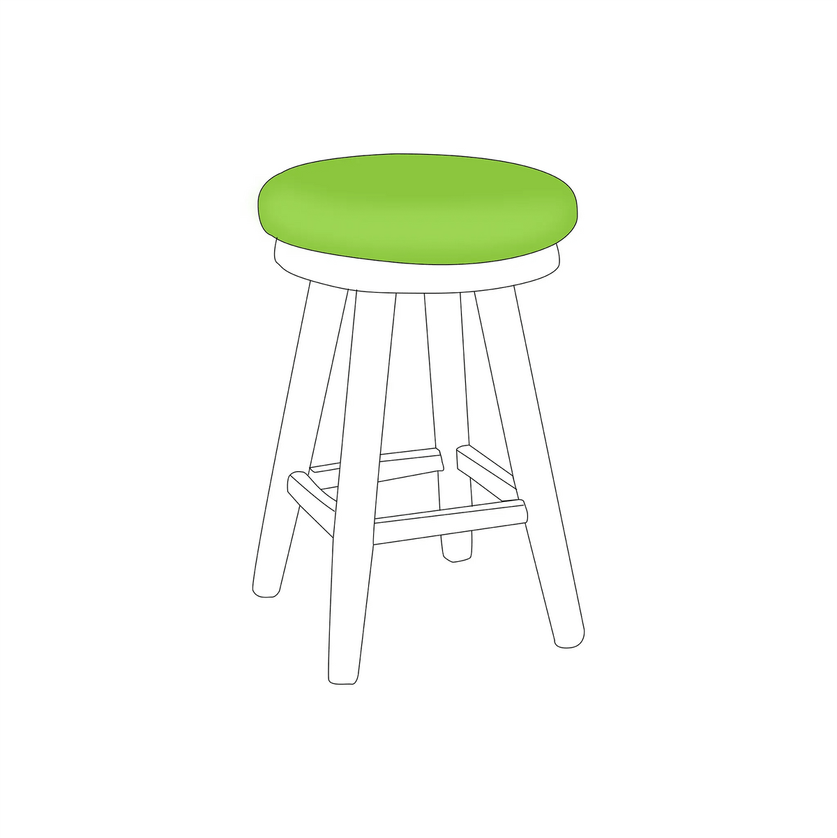 Round Chair and Stool Cushions |  ZIPCushions