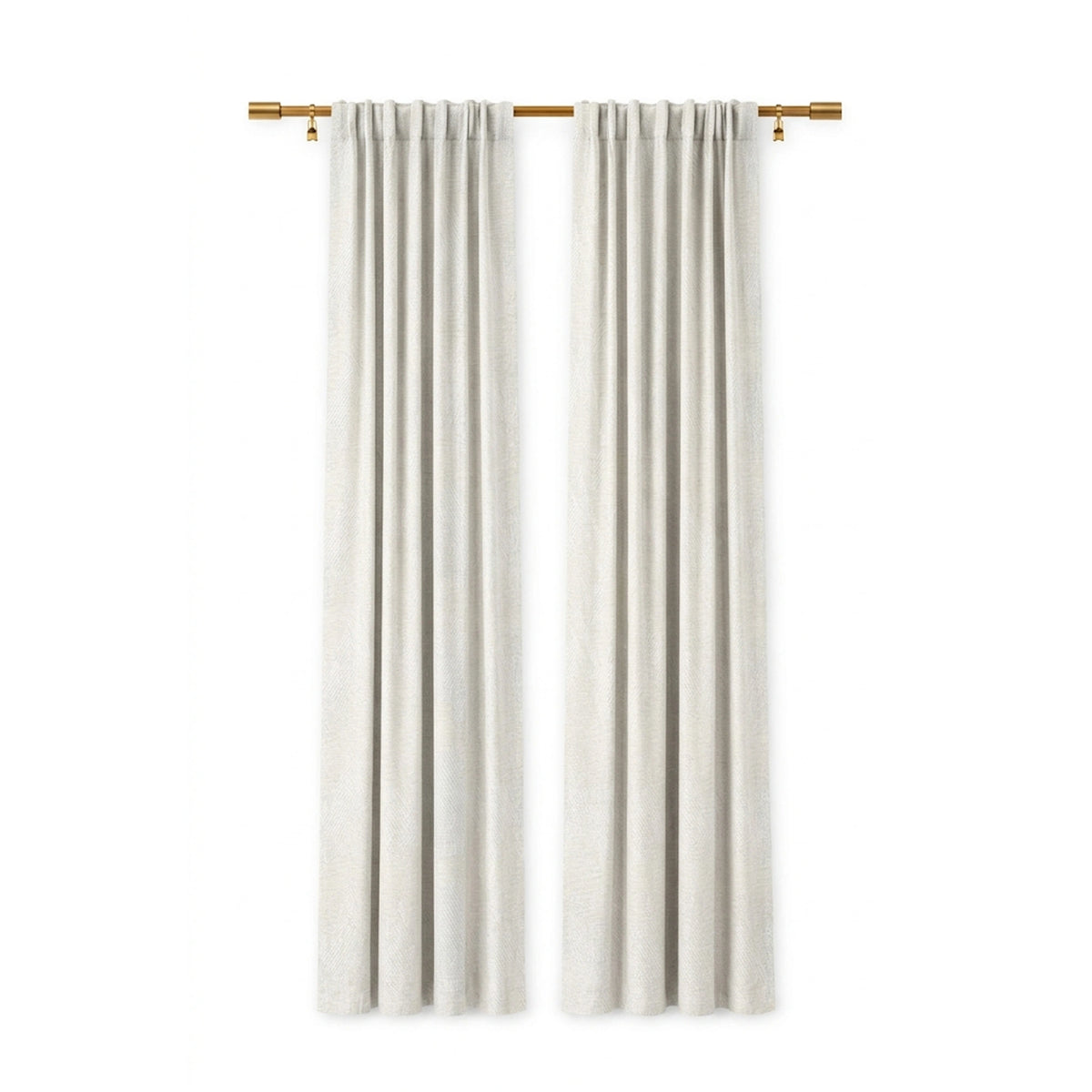Icicles Oyster Jacquard Curtain - view 2