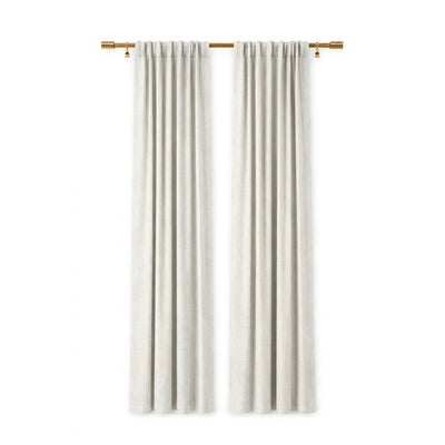 Icicles Oyster Jacquard Curtain - Secondary image