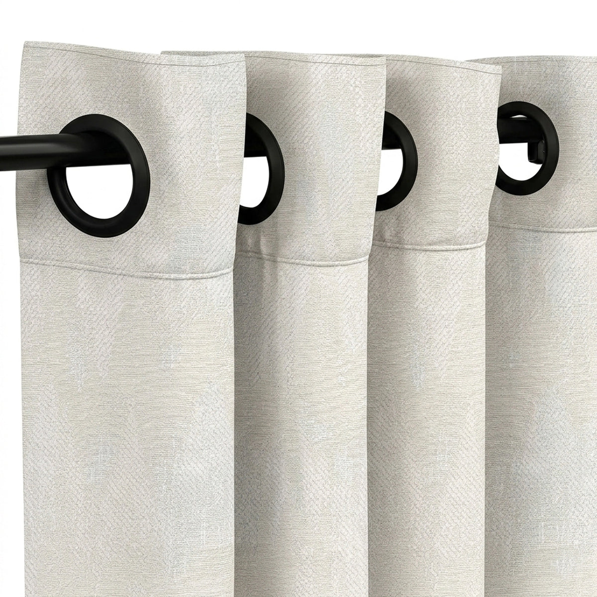 Icicles Oyster Jacquard Curtain - view 4