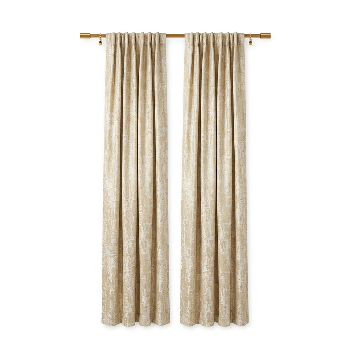 Chinook Parchment Textured Curtain - view 2