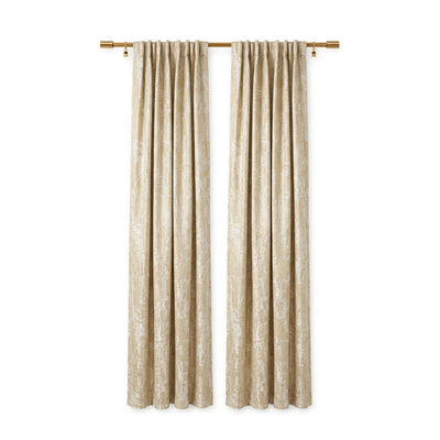 Chinook Parchment Textured Curtain - Secondary image