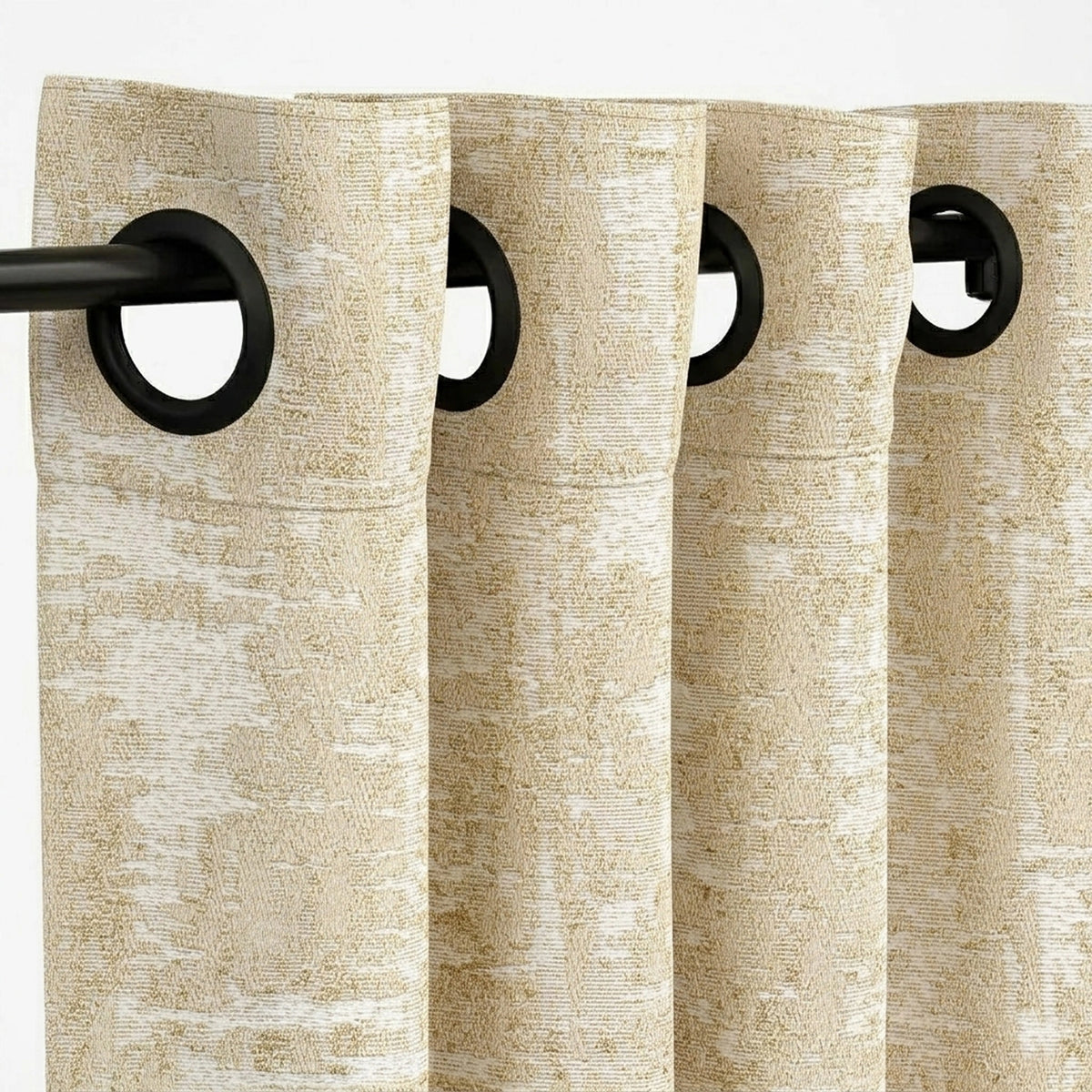 Chinook Parchment Textured Curtain - view 4