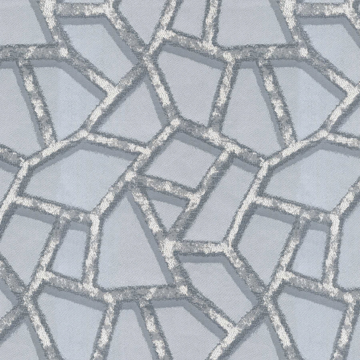 Collage Powder Blue Jacquard Curtain - view 3