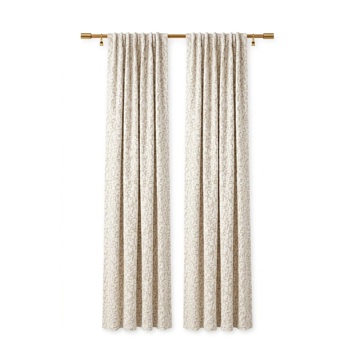 Concert Putty Textured Curtain - view 2