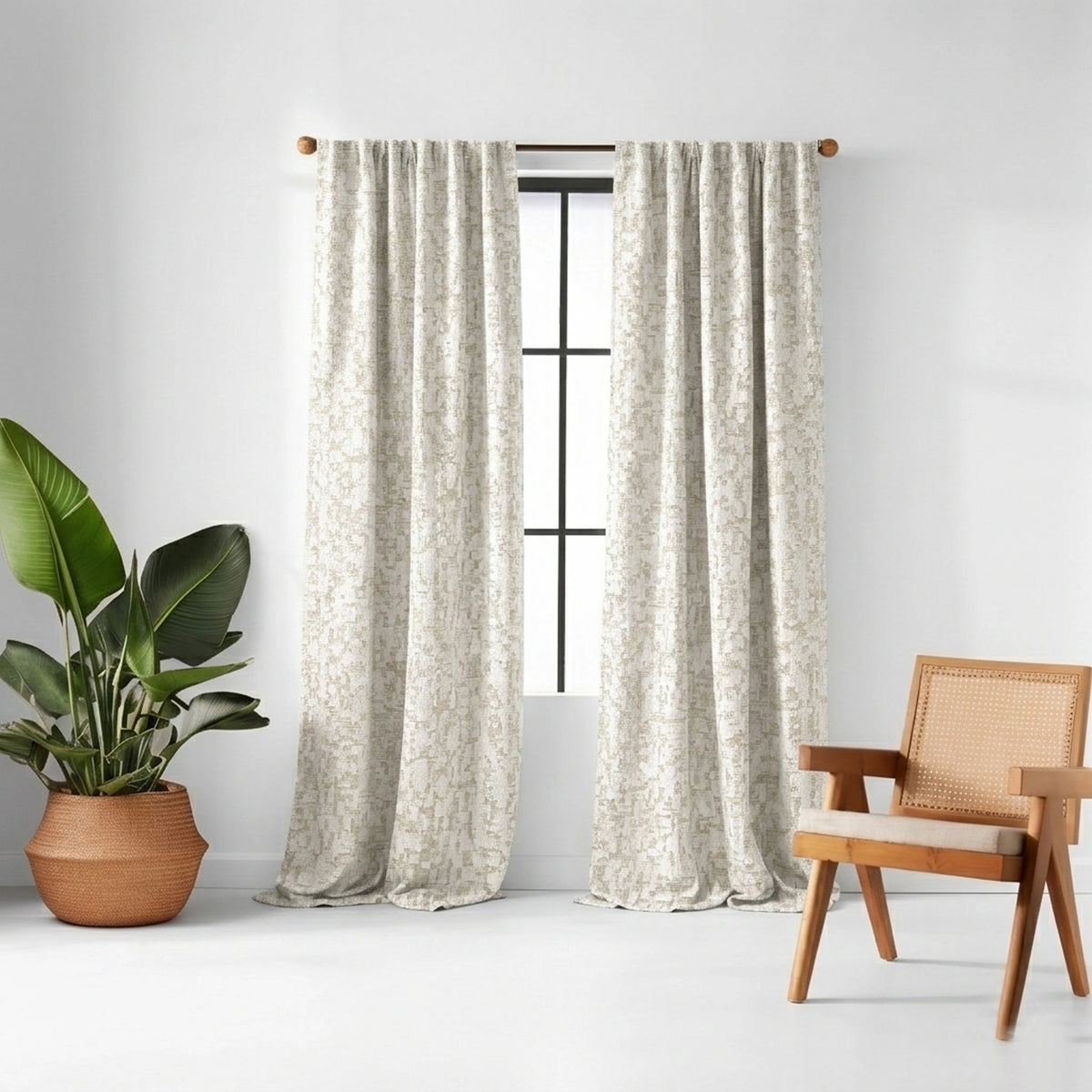 Concert Putty Textured Curtain