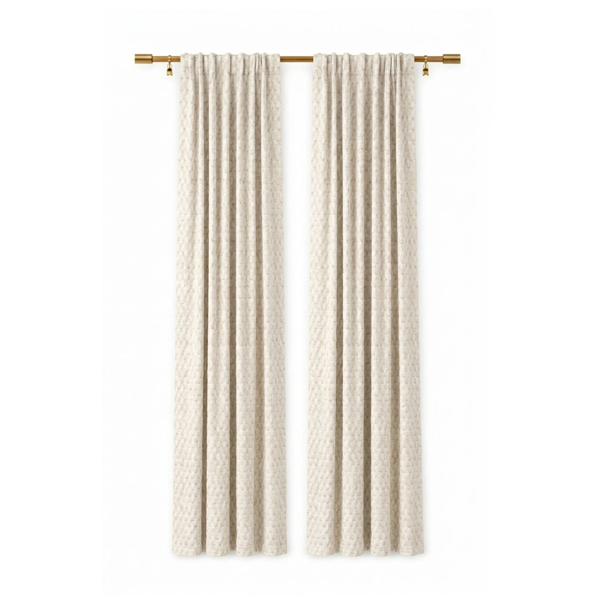 Tessellate Putty Textured Curtain - view 2