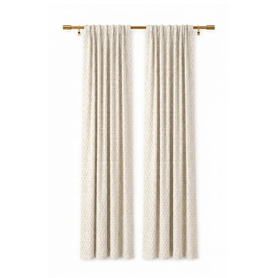 Tessellate Putty Textured Curtain - Secondary image