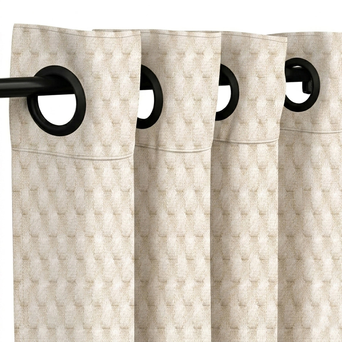 Tessellate Putty Textured Curtain - view 4