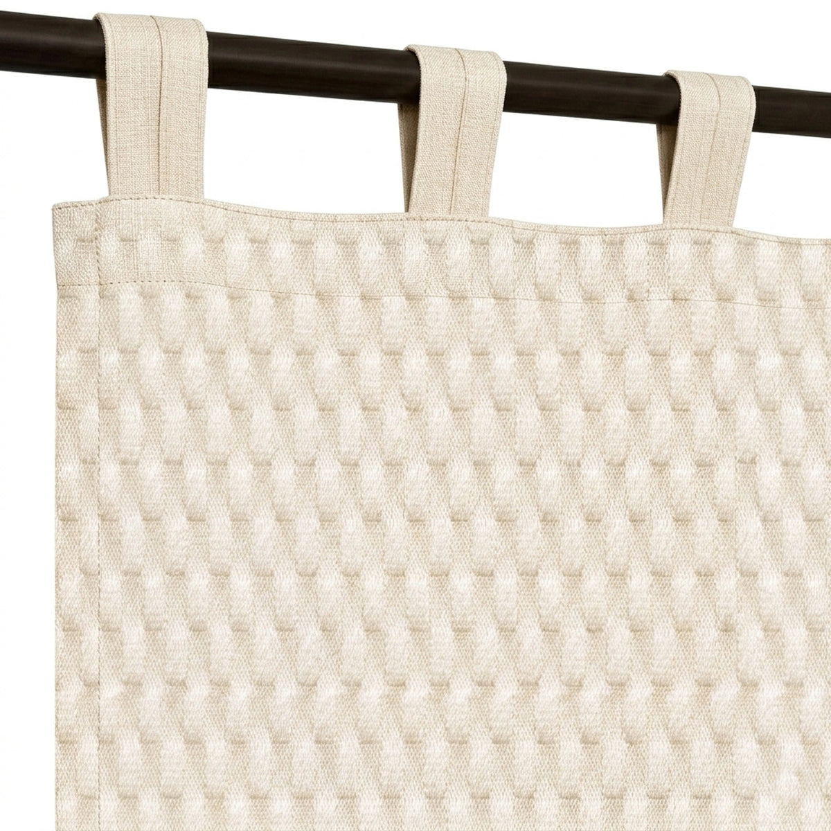 Tessellate Putty Textured Curtain - view 5