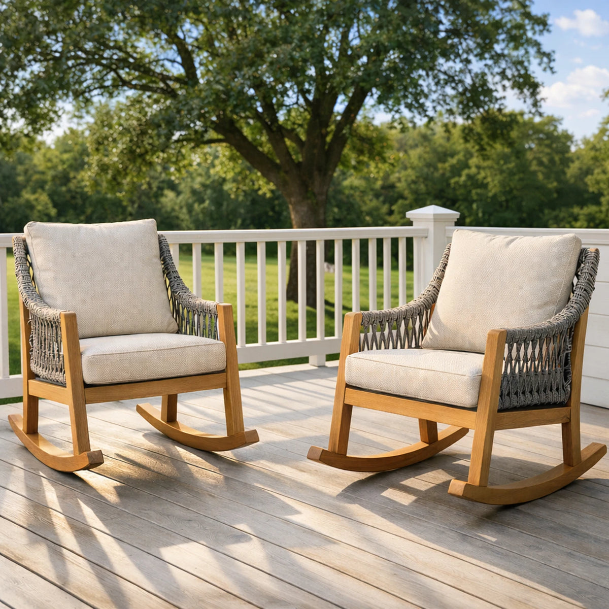 Custom Outdoor Rocking Chair Cushion - Image 3 | ZIPCushions - view 3