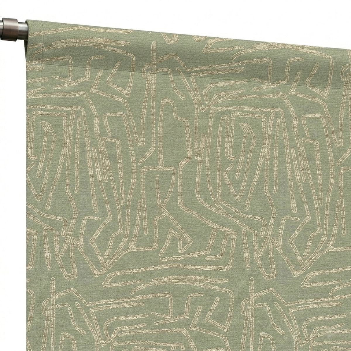 Sage Lineart Jacquard Curtain - view 6