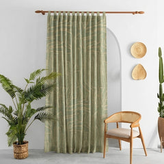 Sage Lineart Jacquard Curtain