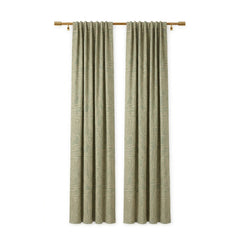 Sage Lineart Jacquard Curtain - alternate view