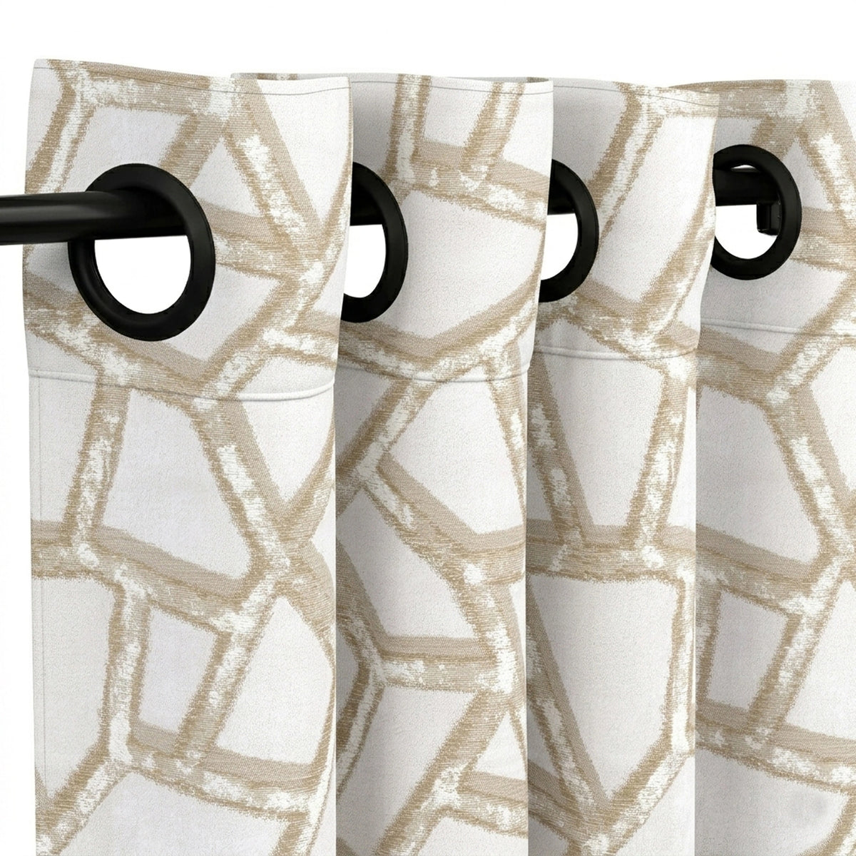 Collage Sandstone jacqaurd Curtains - view 4
