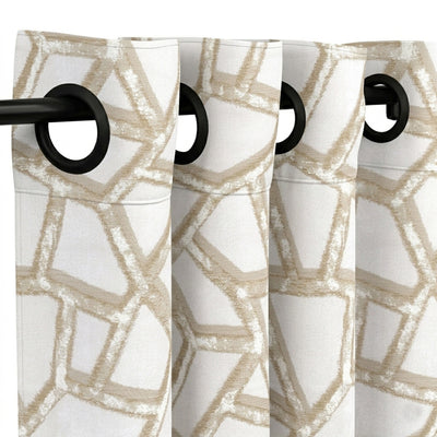 Collage Sandstone jacqaurd Curtains - alternate view