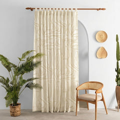 Sandstone Lineart Jacquard Curtain