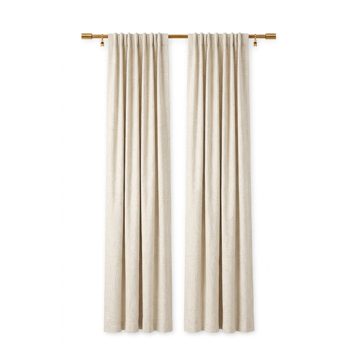 Sandstone Lineart Jacquard Curtain - view 2
