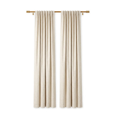 Sandstone Lineart Jacquard Curtain - Secondary image