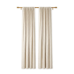 Sandstone Lineart Jacquard Curtain - alternate view
