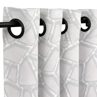 Collage Silver Jacquard Curtain - alternate view