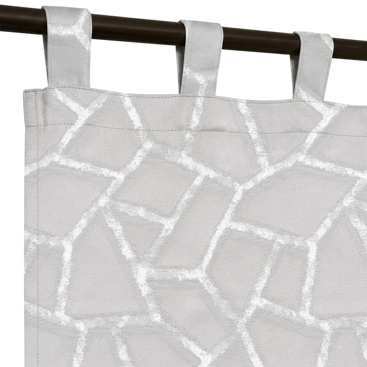 Collage Silver Jacquard Curtain - view 5