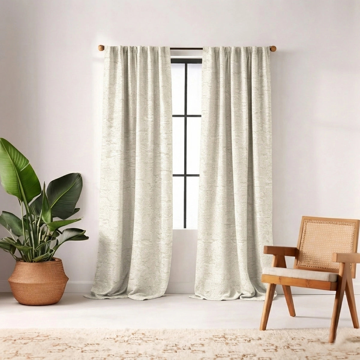 Concert Smoke Textured Curtain